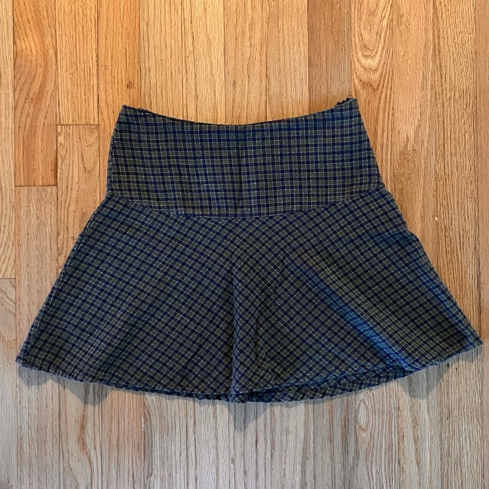 Vintage Plaid Mini Skirt